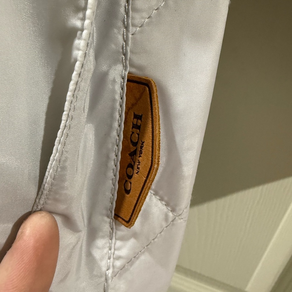 Coach Quilted Puffer Jacket in Light Gray - Picture 3 of 10